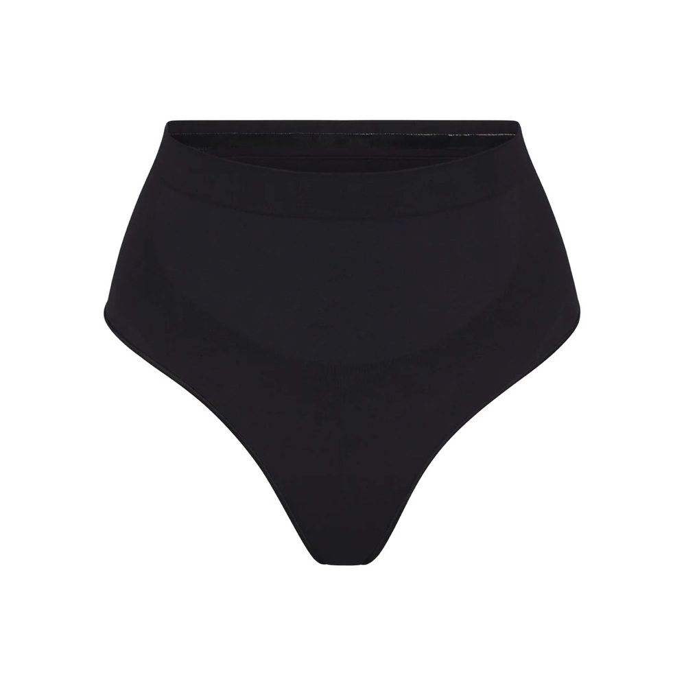 23. Skims Sculpting Mid Waist Thong Onyx Shapeware, L/XL